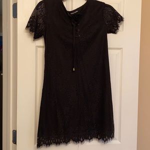 Ashley Mason black lace dress M